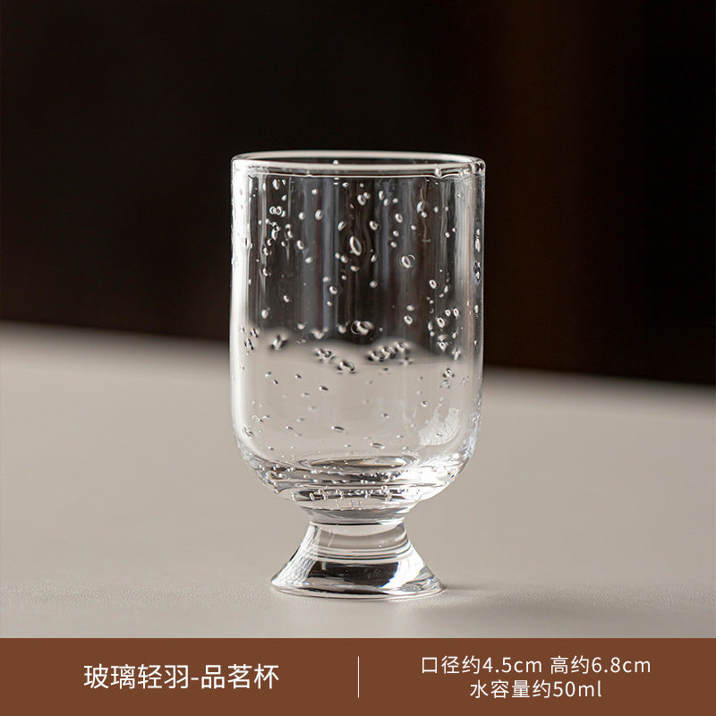 Borosilicate Glass Gongfu Tea Set with Lid Bowl Premium Transparent Tea Ware for Home Office Business Reception